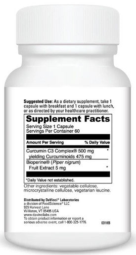 DaVinci Laboratories Curcumin C3 Complex 60c