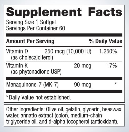 Metagenics Vitamin D3 10,000 + K 60sg