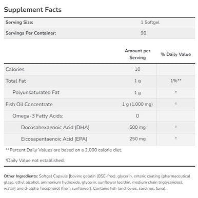 NOW DHA-500 (Double Strength) 180sg