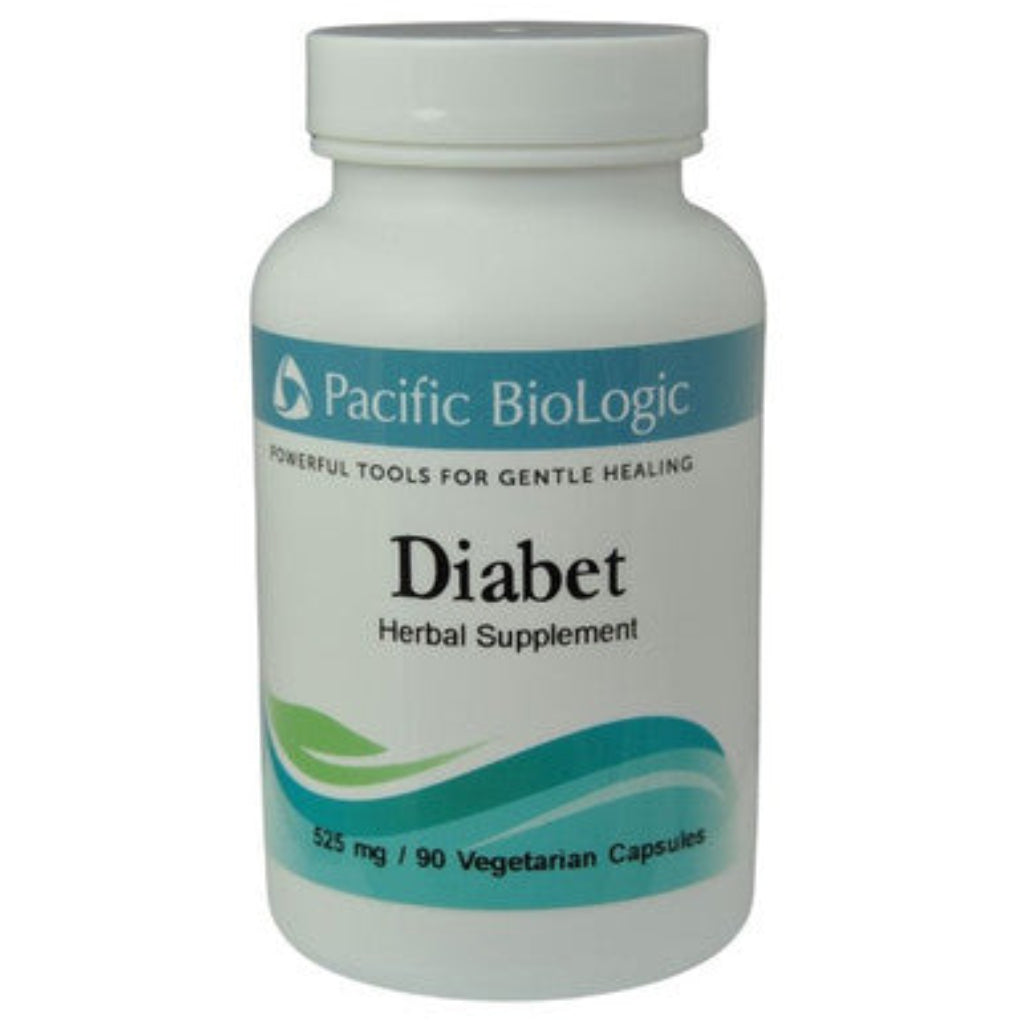 Pacific Biologic Diabet herbal supplement bottle on a white background