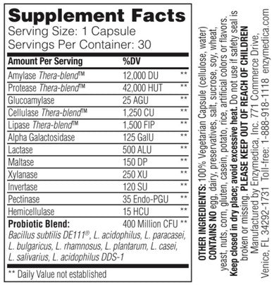 EnzyMedica Digest Basic + Probiotics 30c