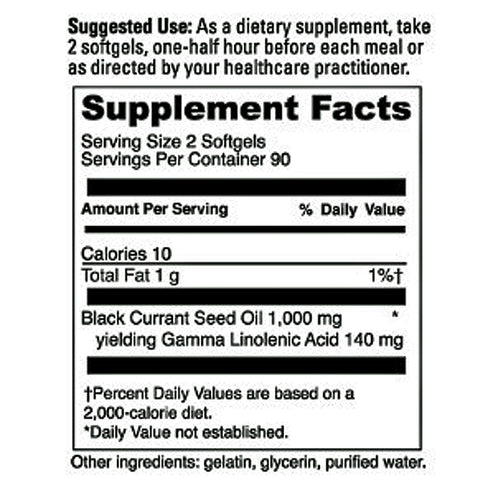 DaVinci Laboratories Black Currant Seed Oil 180sg