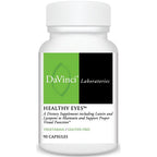 DaVinci Laboratories Healthy Eyes supplement bottle on a white background