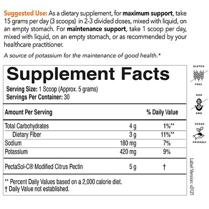 EcoNugenics PectaSol-C Modified Citrus Pectin Powder (Unflavored) 150 g
