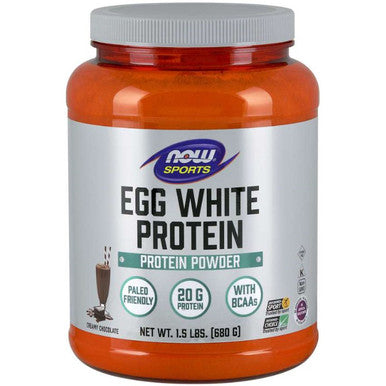 NOW Egg White Protein Powder Chocolate 1.5 lbs