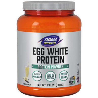 NOW Egg White Protein Powder Creamy Vanilla 1.5 lbs