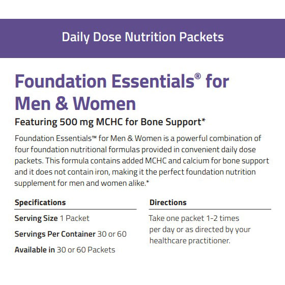 NuMedica Foundation Essentials for Men+Women 60pks