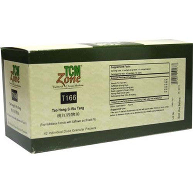 TCM Four-Substance Formula with Safflower Peach Pit - T166G Tao Hong Si Wu Tang 42Pkts