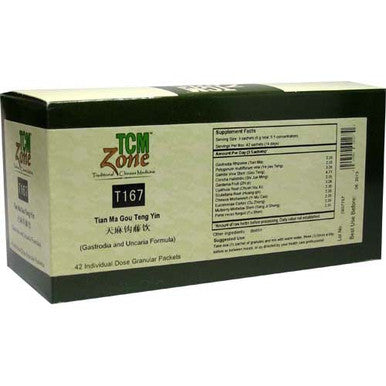 TCM Gastrodia and Uncaria Formula - T167G Tian Ma Gou Teng Yin 42pkts
