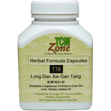 TCM Gentiana Longdancao Formula to Drain the Liver - T76C Long Dan Xie Gan Tang 100vc