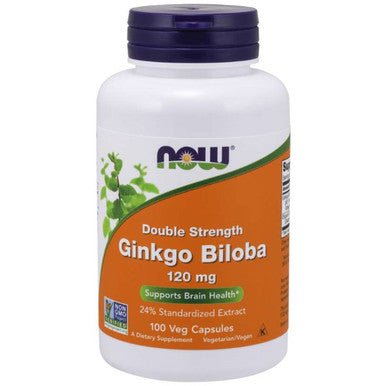NOW Ginkgo Biloba Double Strength 120mg 100vc