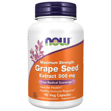 NOW Grape Seed Extract 500 mg Maximum Strength 90 veg capsules