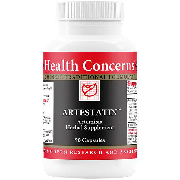 Health Concerns Artestatin Artemisia Herbal Supplement bottle on a white background