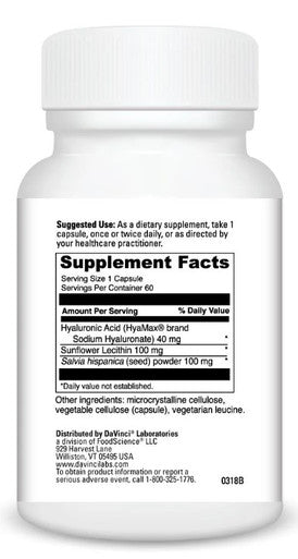 DaVinci Laboratories Hyaluronic Acid 60c