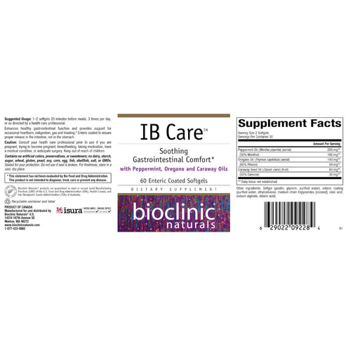 Bioclinic Naturals IB Care 60 Enteric Coated Softgels