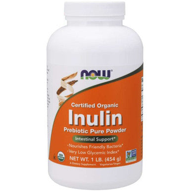 NOW Inulin Prebiotic Pure Powder Organic 1 lb.