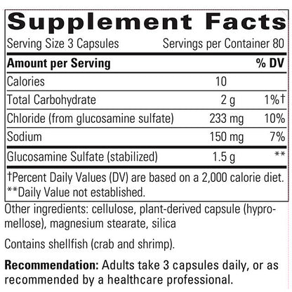 Supplement facts label for a product with detailed nutritional information.