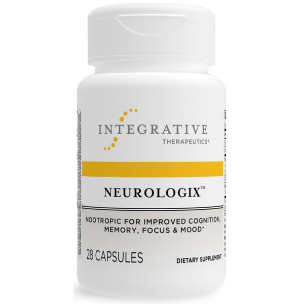 Supplement bottle labeled 'Neurologix' by Integrative Therapeutics on a white background