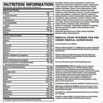 Integrative Therapeutics Physicians Elemental Diet 36 scoops LARGE (1296 g)
