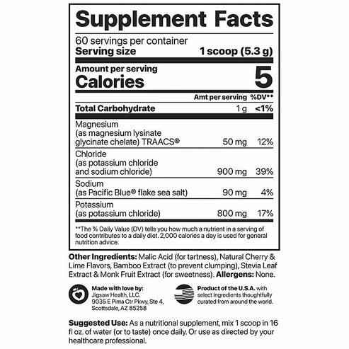 Jigsaw Health Potassium Cocktail Cherry Limeade 11.22oz (318g)