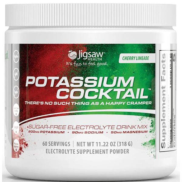 Jigsaw Health Potassium Cocktail supplement container on a white background
