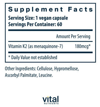 Vital Nutrients Vitamin K2-7 60c