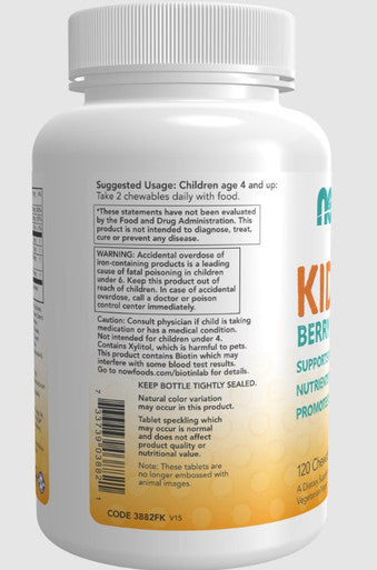 NOW Kid Vits Berry Lemonade 120 chewable tablets