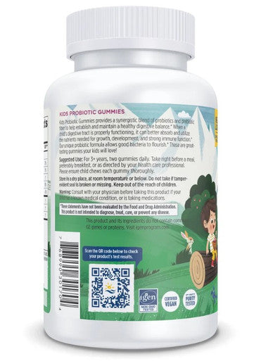 Nordic Naturals Kids Probiotic Gummies with Prebiotic Fiber (Berry) 60 gummies