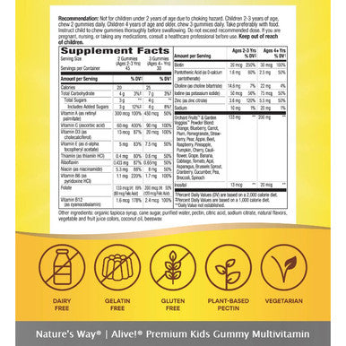 Natures Way Alive! Premium Kids Gummy Multivitamin 90 Gummies