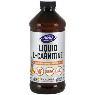 NOW L-Carnitine Liquid 1,000mg Tropical Punch 16 oz.