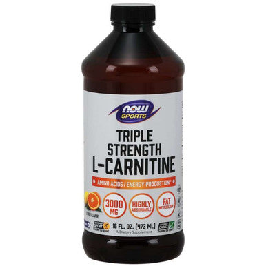 NOW L-Carnitine Liquid Triple Strength 3,000mg Citrus Flavor 16 oz.