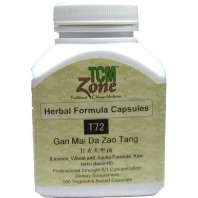 TCM Licorice, Wheat and Jujube Formula - T72C Gan Mai Da Zao Tang 100vc