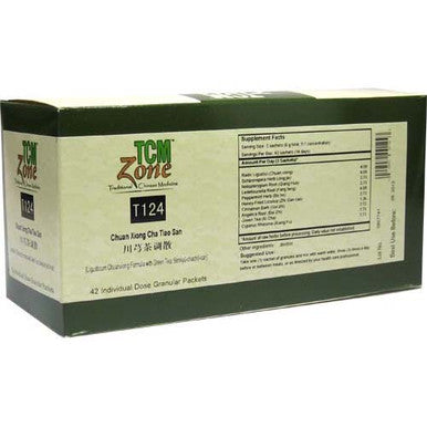 TCM Ligusticum Chuanxiong Formula with Green Tea - T124G Chuan Xiong Cha Tiao San 42pkts