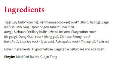Health Concerns Lily Bulb Formula 90c