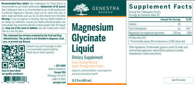 Genestra Magnesium Glycinate Liquid 15.2 oz (450ml)