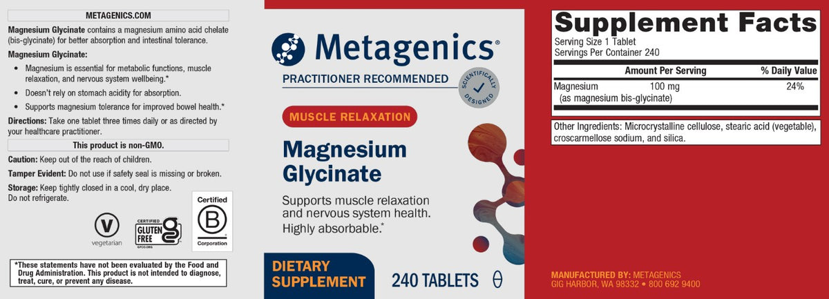 Metagenics Mag Glycinate 120t