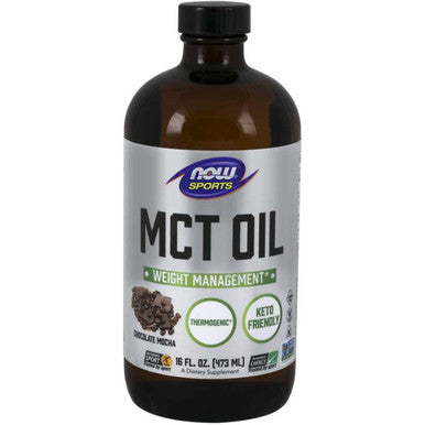 NOW MCT Oil Liquid Chocolate Mocha 16 oz.