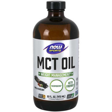 NOW MCT Oil Vanilla Hazelnut 16 oz.