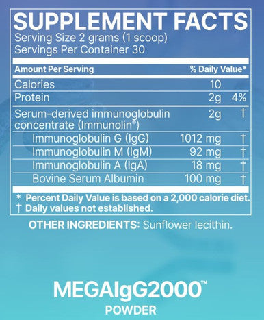 Microbiome Labs Mega IgG2000 Powder 2.1oz