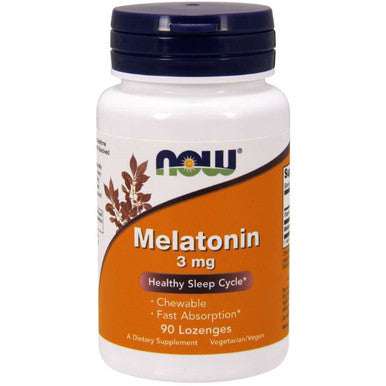 NOW Melatonin 3mg peppermint flavor 90 lozenges