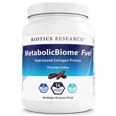 Biotics Research MetabolicBiome Fuel Hydrolyzed Collagen Protein Chocolate Creme 25oz (714 g)