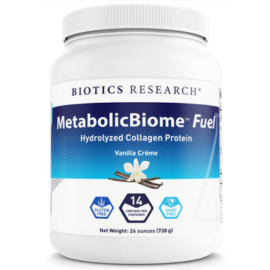 Biotics Research MetabolicBiome Fuel Hydrolyzed Collagen Protein Vanilla Creme 26 oz. (728 g)