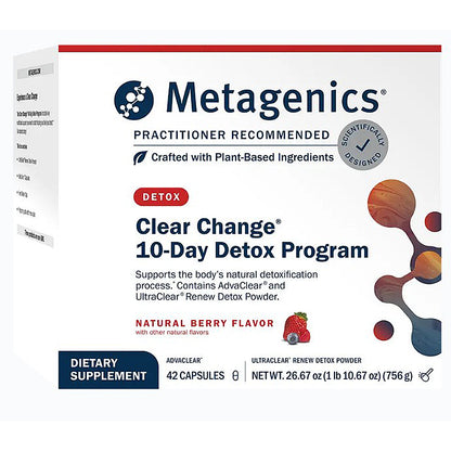 Metagenics Clear Change 10-Day Detox Program packaging on a white background