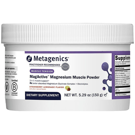 Metagenics Magnesium Muscle Powder container on a white background