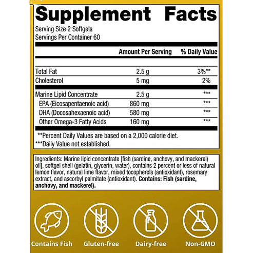 Metagenics OmegaGenics 3-in-1 Fish Oil 720 mg EPA-DHA 120sg
