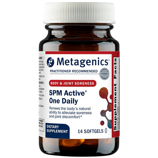 Metagenics SPM Active One Daily dietary supplement bottle on a white background