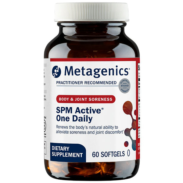 Metagenics SPM Active One Daily dietary supplement bottle on a white background