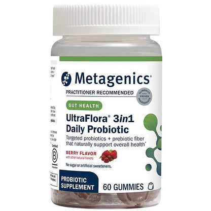 Metagenics UltraFlora 3 in 1 Daily Probiotic 60 gummies
