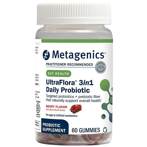 Metagenics UltraFlora 3 in 1 Daily Probiotic 60 gummies