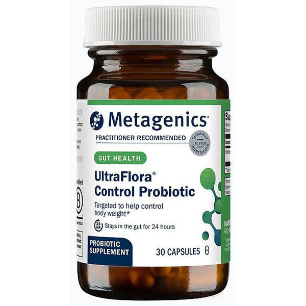 Metagenics UltraFlora Control Probiotic bottle on a white background